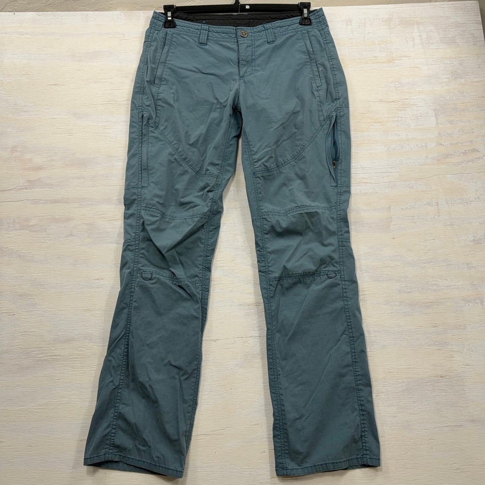 Kuhl Pants Spire Roll-Up 10 REG Tactical Hiking Pockets Blue Women